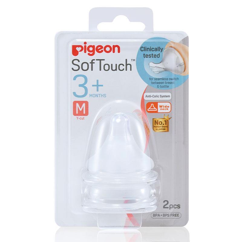 Pigeon SofTouch Peristaltic Plus Teat M 2 Pack