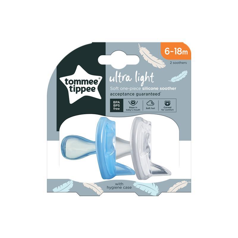 Tommee Tippee Ultra-Light Silicone Soother, 6-18m, 2 Pack