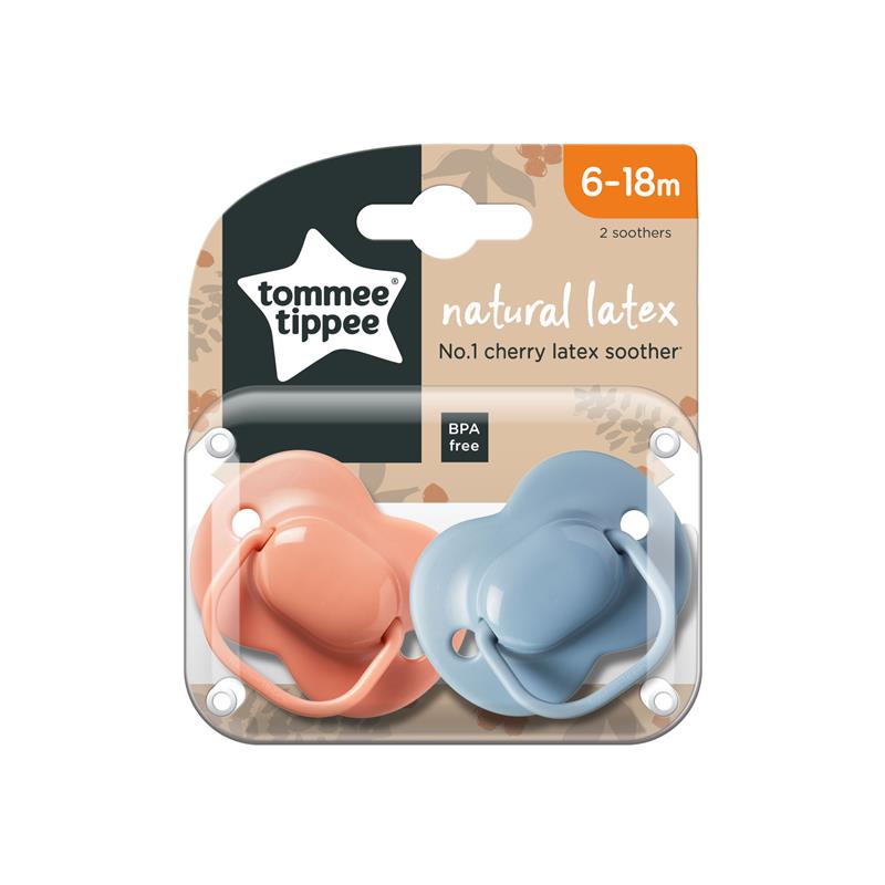 Tommee Tippee Cherry Latex Soother 6-18 Months 2 Pack