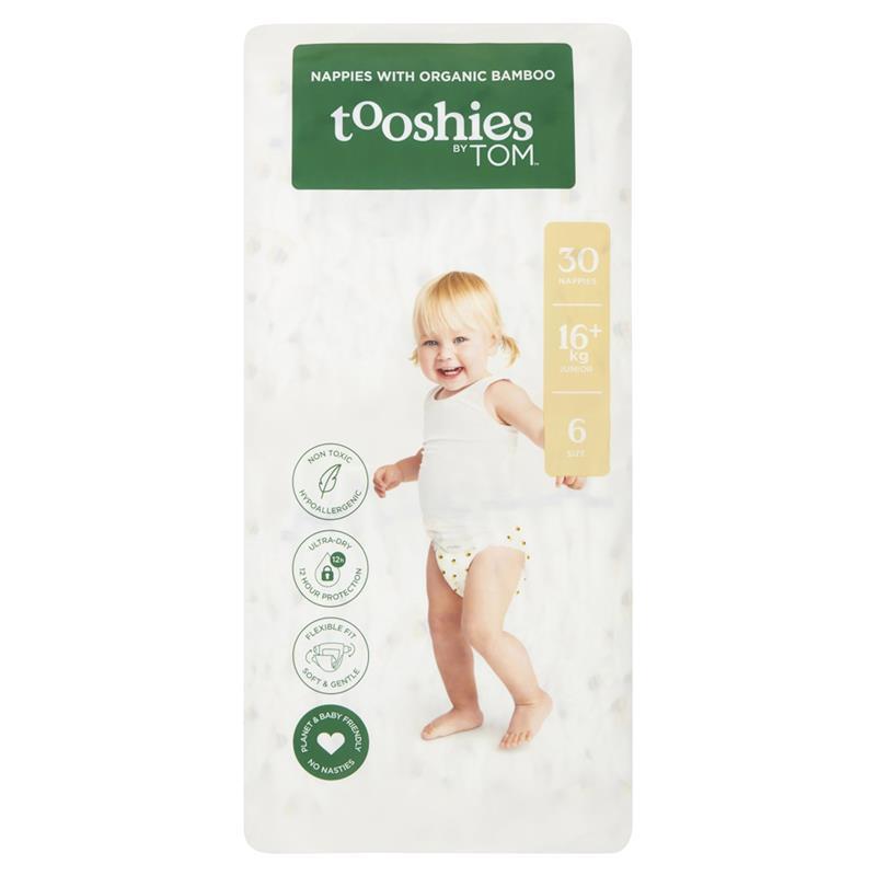 Tooshies by TOM Nappies Size 6 Junior 30 Pack