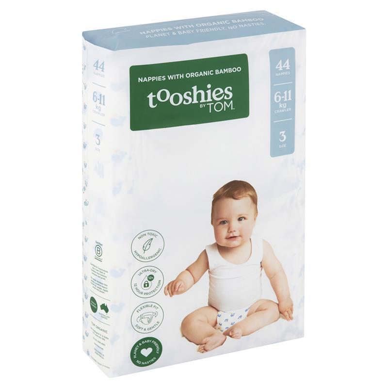 Tooshies by TOM Nappies Size 3 Crawler 44 Pack