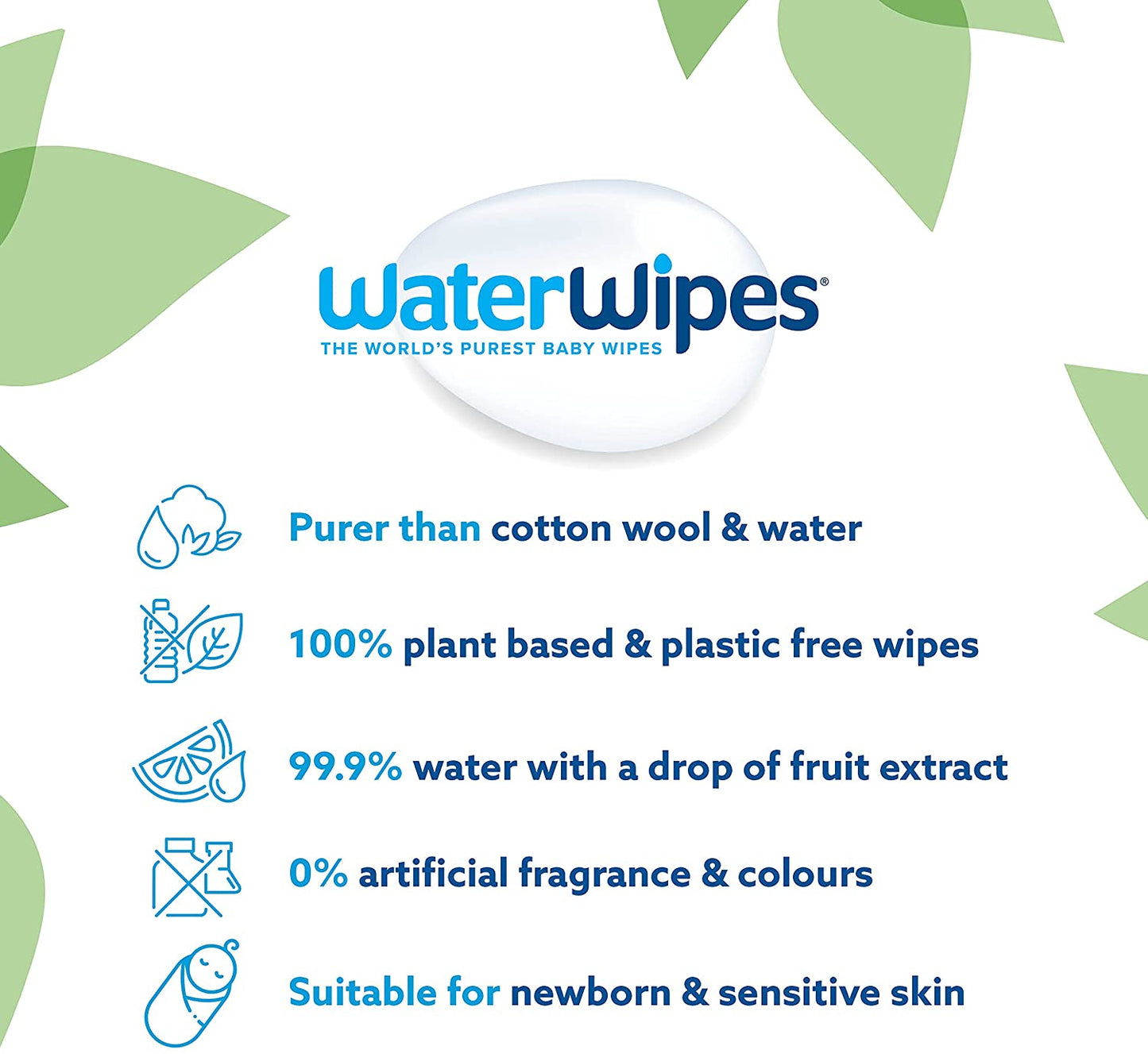 WaterWipes Biodegradable Wipes 9 x 60 Bulk Pack