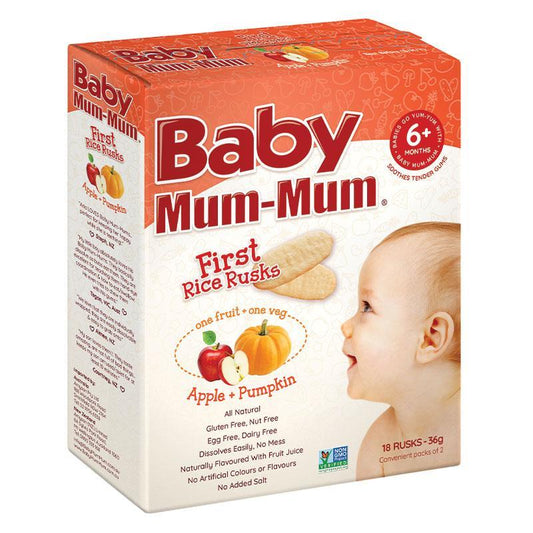 Baby Mum-Mum Rice Rusks Apple & Pumpkin Flavour 36g