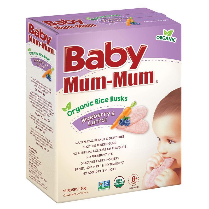 Baby Mum-Mum Rice Rusks Blueberry & Carrot Flavour 36g