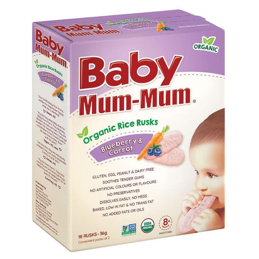 Baby Mum-Mum Rice Rusks Blueberry & Carrot Flavour 36g