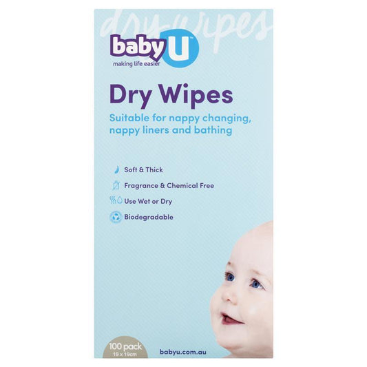 Baby U Dry Wipes 100 Pack