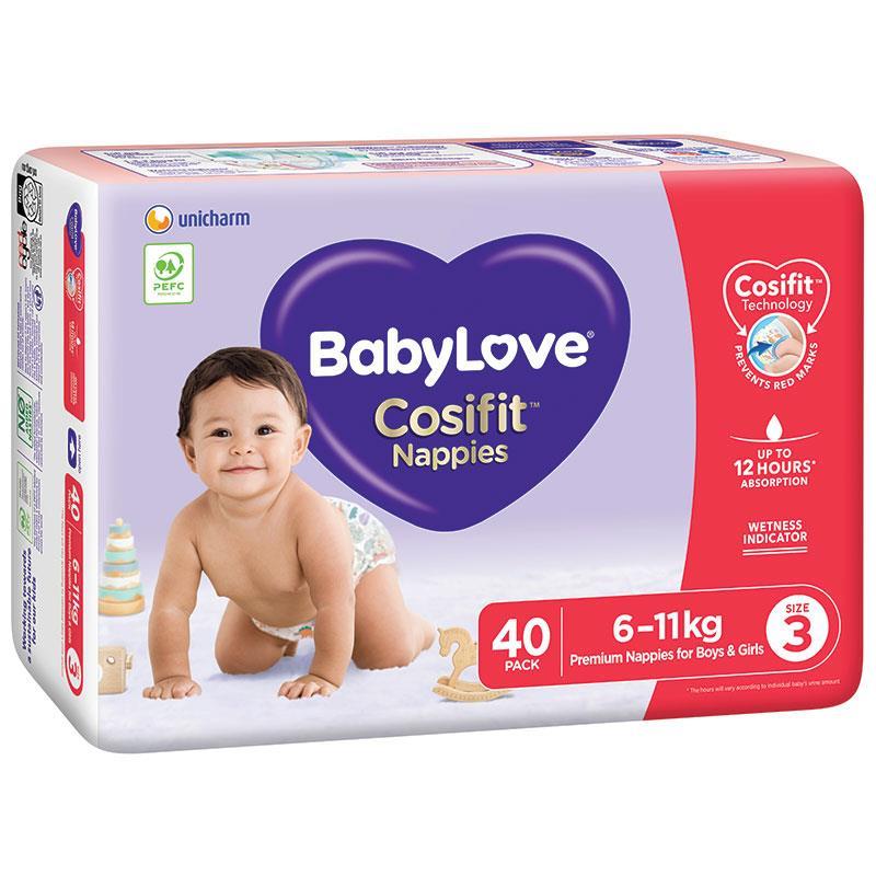 BabyLove Cosifit Bulk Nappies Crawler 40 Pack