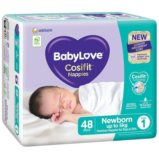 BabyLove Cosifit Bulk Nappies Newborn 48 Pack