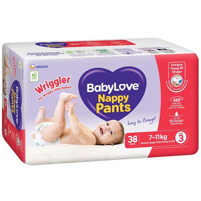 Babylove Nappy Pants Wriggler 38 Pack