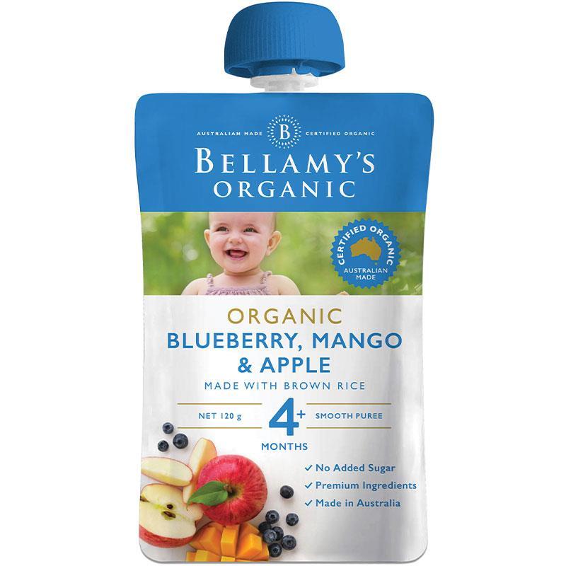 Bellamys Organic Blueberry, Mango & Apple 120g