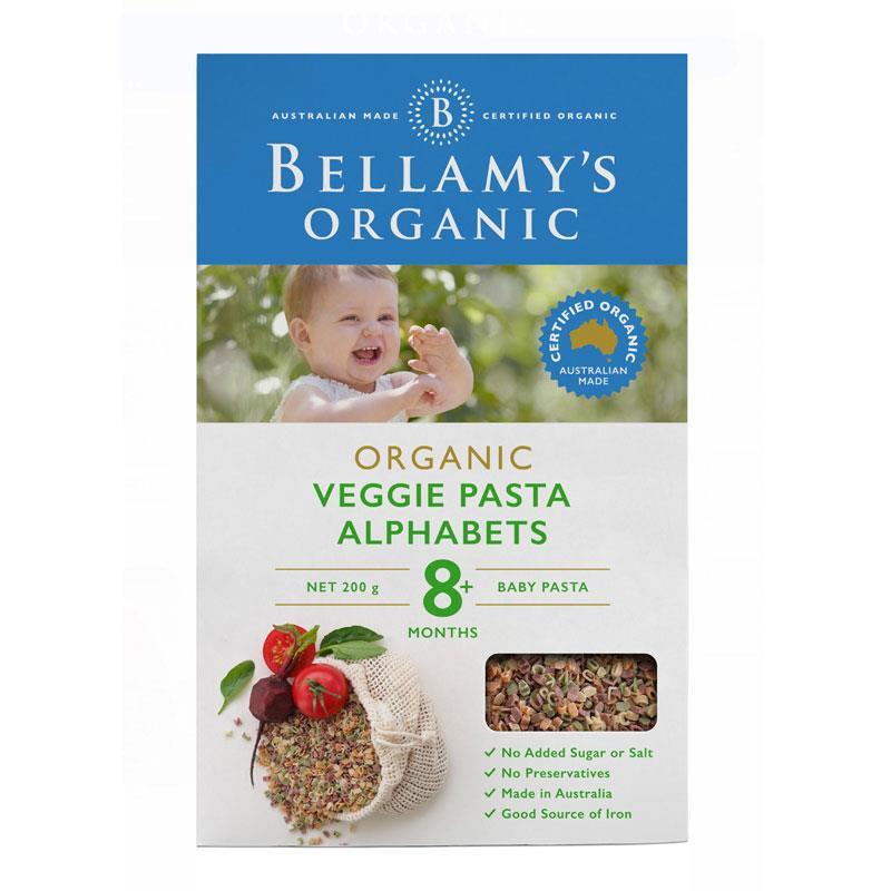 Bellamys Organic Veggie Pasta Alphabets 200g