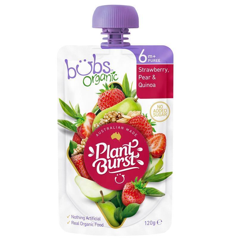 Bubs Organic Strawberry Pear & Quinoa 6 Months+ 120g