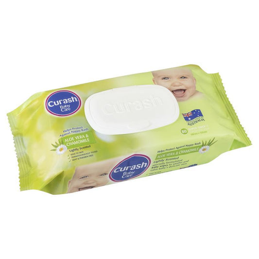 Curash Babycare Aloe Vera & Chamomile Wipes 80