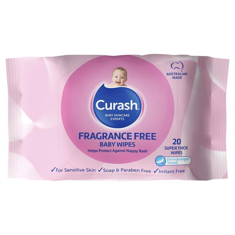 Curash Babycare Fragrance Free Wipes 20