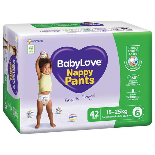 BabyLove Nappy Pants Jumbo Size 6 Junior 42 Count