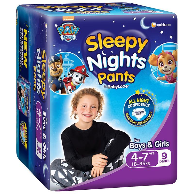 BabyLove Sleepy Nights 4-7 Years Old 9 Count