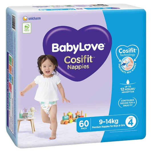 BabyLove Cosifit Jumbo Nappies Toddler 60 Count