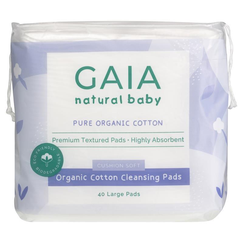 Gaia Natural Baby Organic Cotton Cleansing Pads 40 Pack