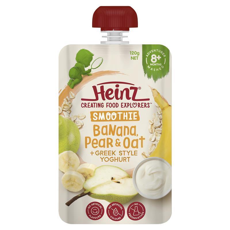 Heinz Banana & Oat Smoothie with Greek style Yoghurt Pouch 120g 8m+