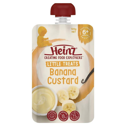 Heinz Custard with Banana Pouch 120g  6m+