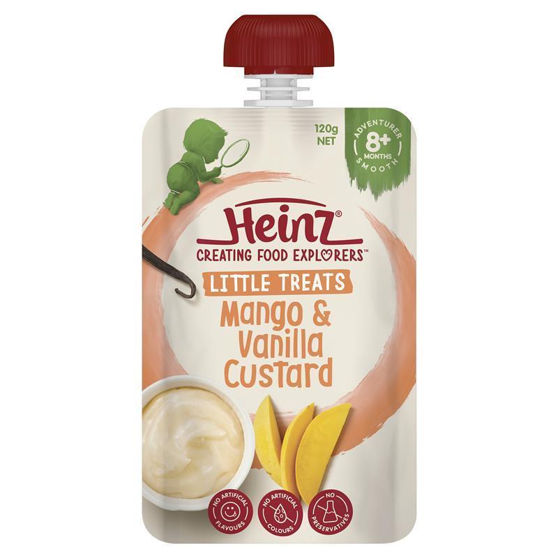 Heinz Mango Vanilla Custard Pouch 120g 8m+