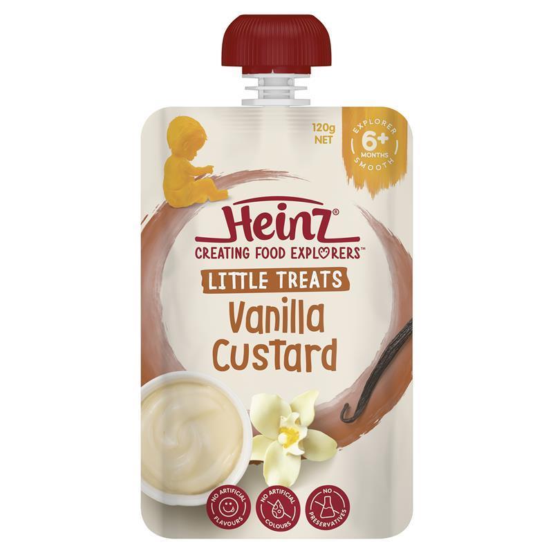 Heinz Vanilla Custard 120g Pouch 120g 6m+