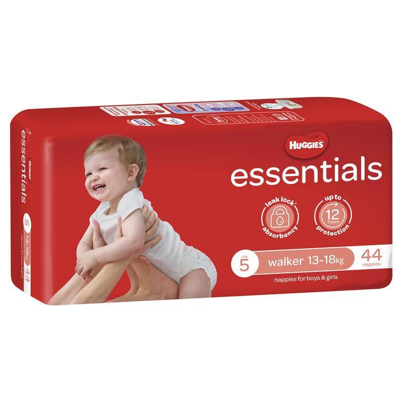 Huggies Essentials Size 5 13-18kg 44 Nappies