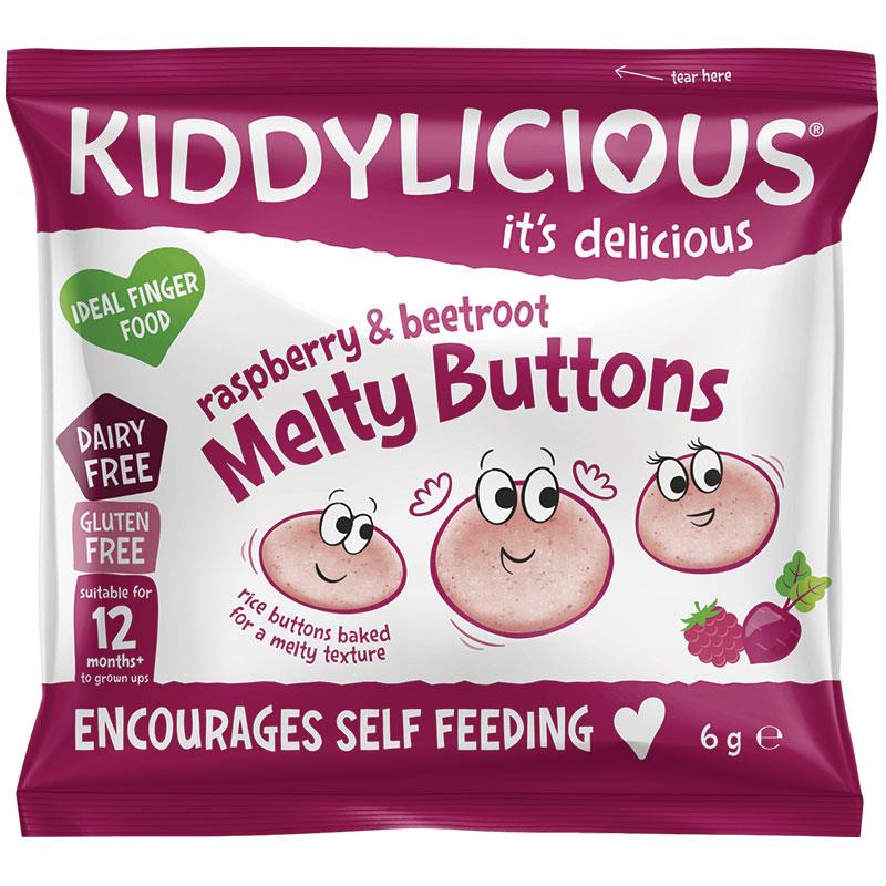 Kiddylicious Melty Buttons Raspberry & Beetroot 6g