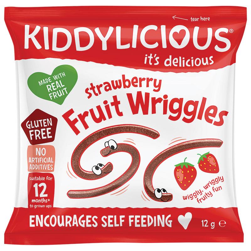 Kiddylicious Strawberry Wriggles 12g