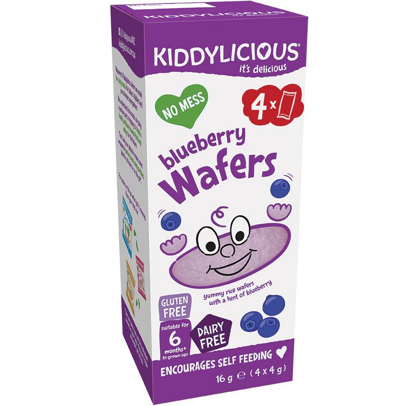 Kiddylicious Wafers Blueberry 4 X 4g Pack