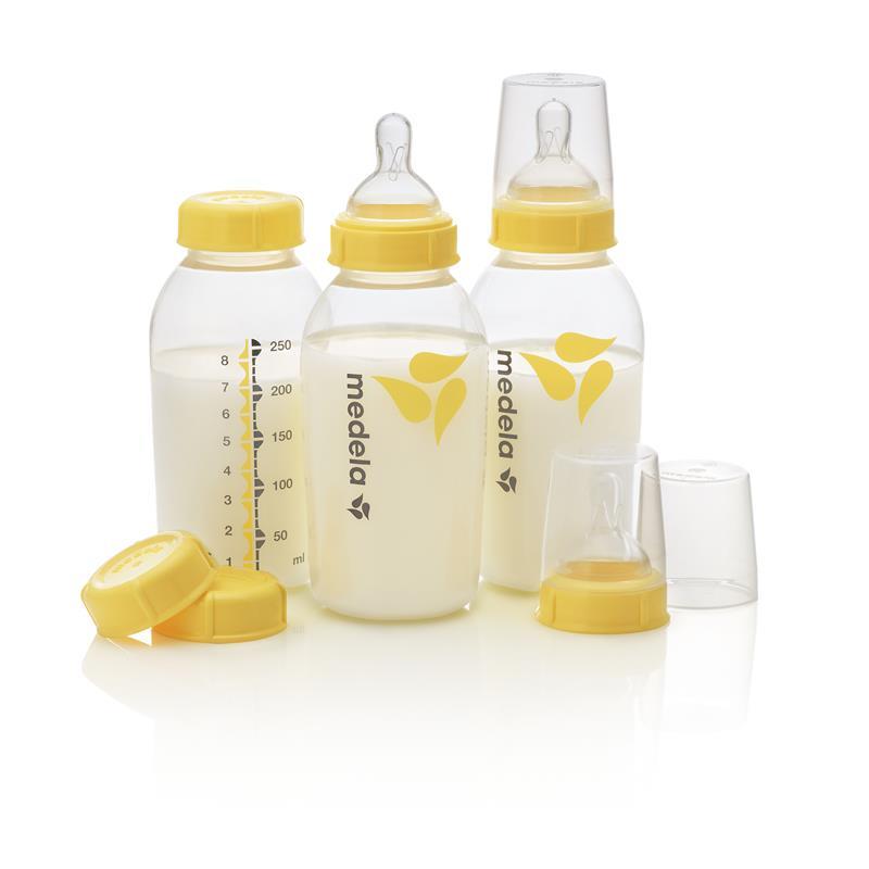 Medela Breastmilk Bottle 250ml with Wide Base Teat 3 Pack