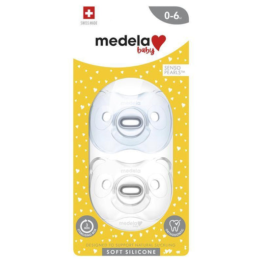 Medela Soft Silicone Duo Boy Blue Soothers 0-6 Months