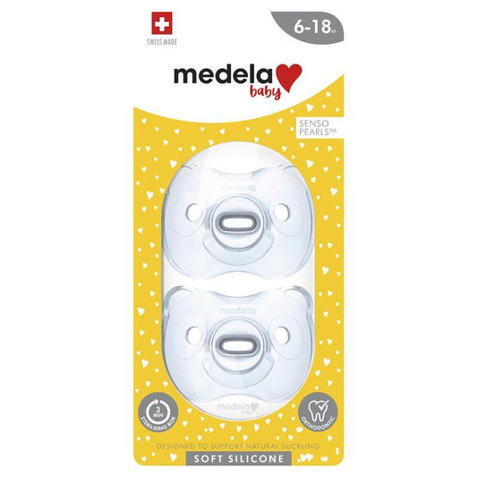 Medela Soft Silicone Duo Boy Blue Soothers 6-18 Months