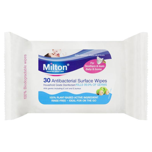 Milton Antibacterial Surface Wipes 30 Pack