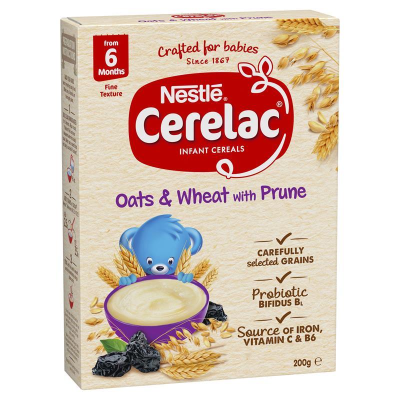 Nestlé CERELAC Oats & Wheat with Prune Baby Cereal Stage 2 – 200g