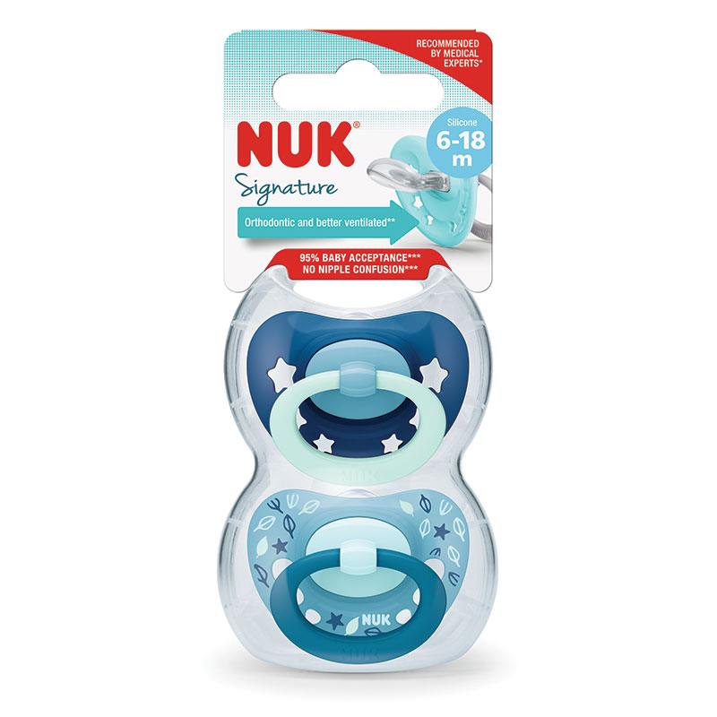 Nuk Signature Soother Silicone 6-18 Months 2 Pack