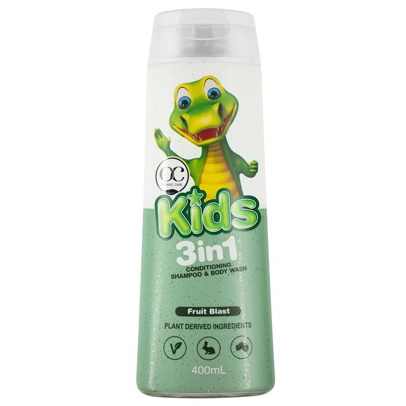 Organic Care Kids 3in1 Shampoo Conditioner Body Wash Fruit Blast 400ml