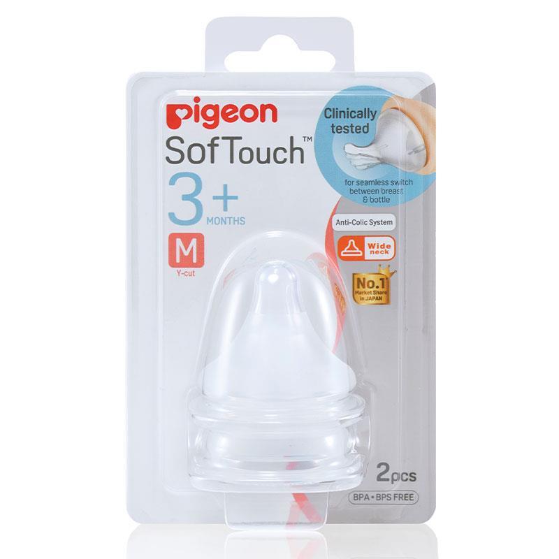 Pigeon SofTouch Peristaltic Plus Teat M 2 Pack