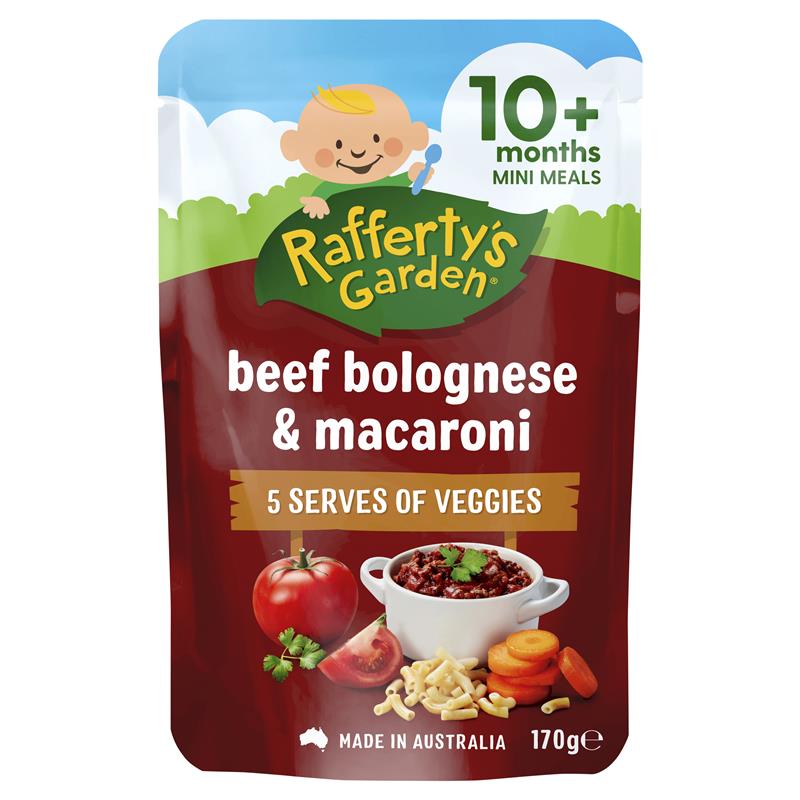 Raffertys Garden 10+ Months Bolognese with Macaroni 170g