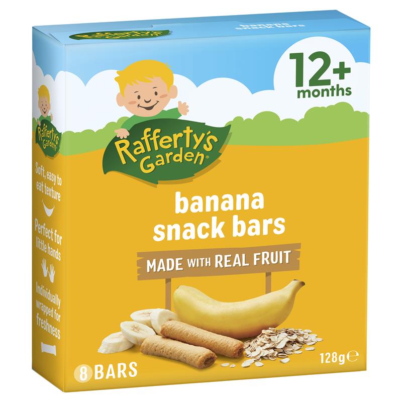 Raffertys Garden 12+ Months Fruit Snack Bar Banana 8 Pack