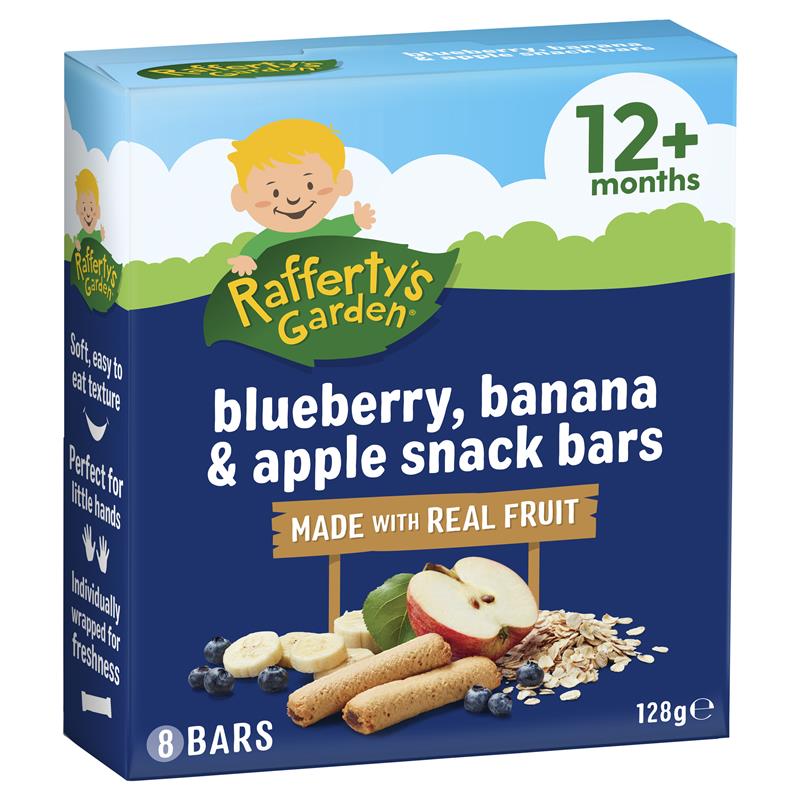 Raffertys Garden 12+ Months Fruit Snack Blueberry Banana & Apple 128g