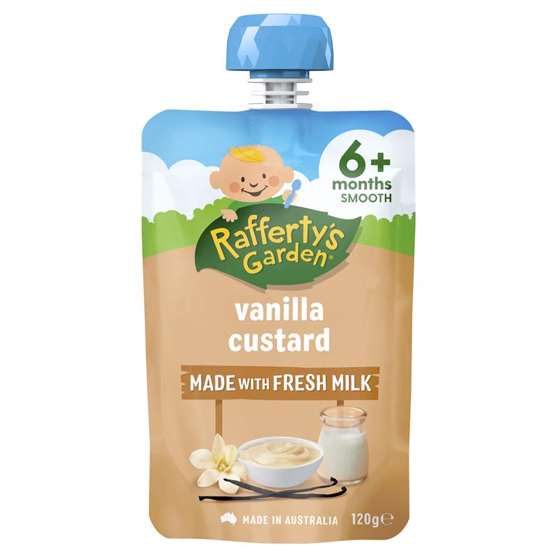 Raffertys Garden 6+ Months Vanilla Custard 120g