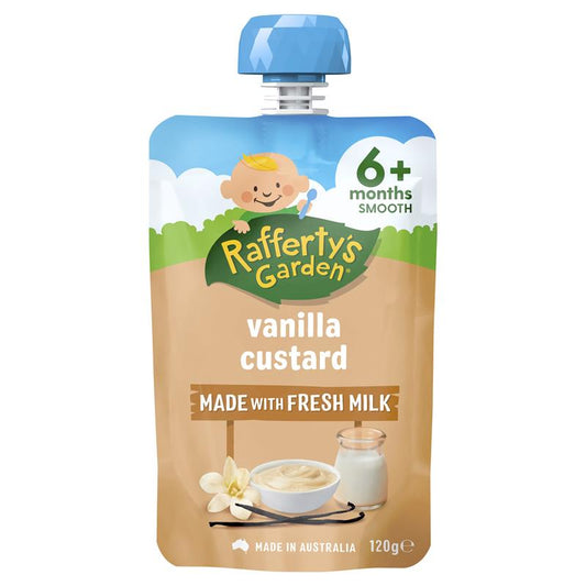 Raffertys Garden 6+ Months Vanilla Custard 120g