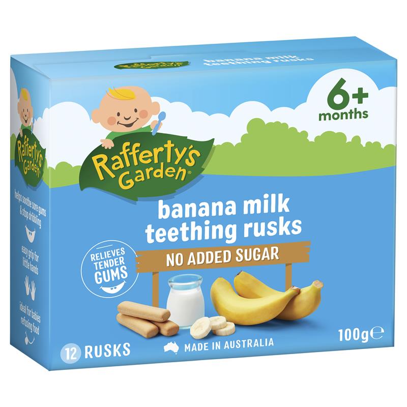 Raffertys Garden Banana Milk Rusk 100g