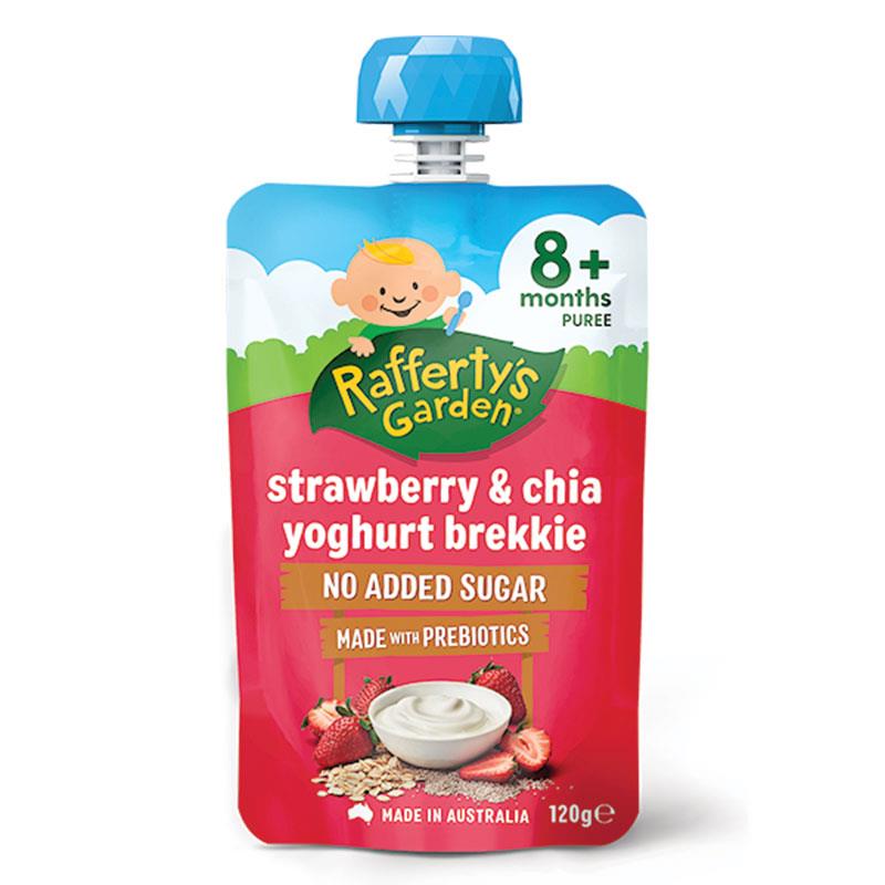 Raffertys Garden Strawberry & Chia Yoghurt Brekkie 120g