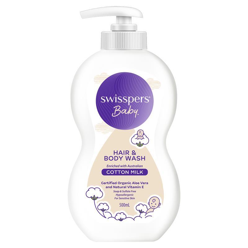 Swisspers Baby Hair & Body Wash 500ml